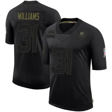 Men's Nike Cleveland Browns Chase Williams 2020 Salute To Service Jersey - Black Limited