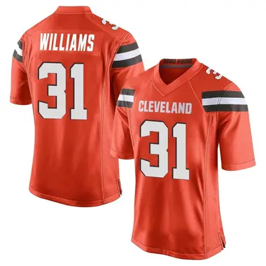 Men's Nike Cleveland Browns Chase Williams Alternate Jersey - Orange Game