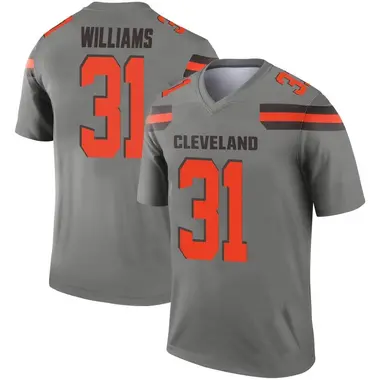 Men's Nike Cleveland Browns Chase Williams Inverted Silver Jersey - Legend