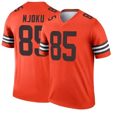 Men's Nike Cleveland Browns David Njoku Inverted Jersey - Orange Legend