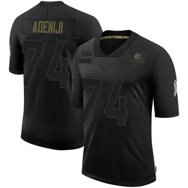 Men's Nike Cleveland Browns Hakeem Adeniji 2020 Salute To Service Jersey - Black Limited