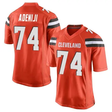 Men's Nike Cleveland Browns Hakeem Adeniji Alternate Jersey - Orange Game