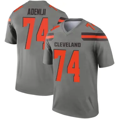 Men's Nike Cleveland Browns Hakeem Adeniji Inverted Silver Jersey - Legend