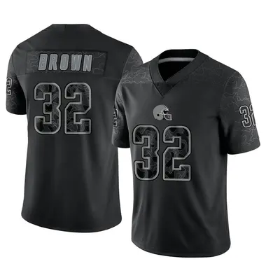 Limited Youth Jim Brown Brown Jersey - #32 Football Cleveland Browns Rush  Vapor Untouchable Size S(10-12)