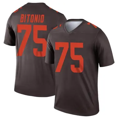 Elite Men's Joel Bitonio Orange Alternate Jersey - #75 Football Cleveland  Browns