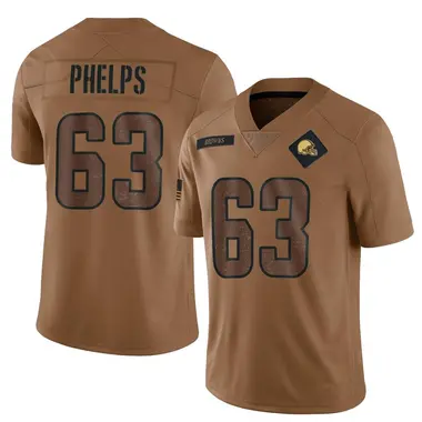 Men's Nike Cleveland Browns Lonnie Phelps 2023 Salute To Service Jersey - Brown Limited