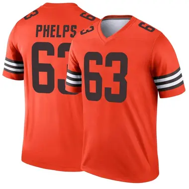 Men's Nike Cleveland Browns Lonnie Phelps Inverted Jersey - Orange Legend