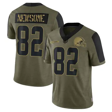 Men's Nike Cleveland Browns Ozzie Newsome 2021 Salute To Service Jersey - Olive Limited