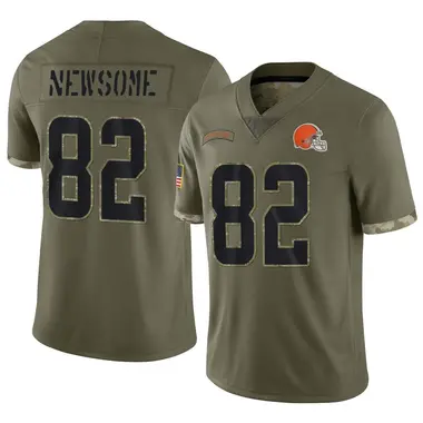 Men's Nike Cleveland Browns Ozzie Newsome 2022 Salute To Service Jersey - Olive Limited