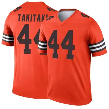 Game Men's Sione Takitaki White Road Jersey - #44 Football Cleveland Browns  Size 40/M