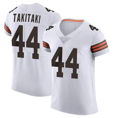 Limited Men's Sione Takitaki Brown Jersey - #44 Football Cleveland Browns  Player Name & Number Tank Top