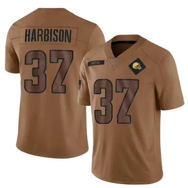 Men's Nike Cleveland Browns Tre Harbison 2023 Salute To Service Jersey - Brown Limited