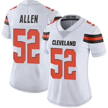 Women's Nike Cleveland Browns Brian Allen Vapor Untouchable Jersey - White Limited