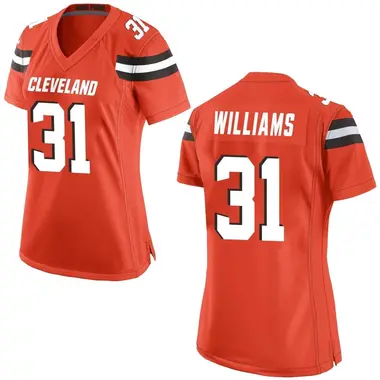 Women's Nike Cleveland Browns Chase Williams Alternate Jersey - Orange Game