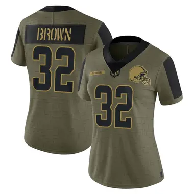 Limited Youth Jim Brown Brown Jersey - #32 Football Cleveland Browns Rush  Vapor Untouchable Size S(10-12)