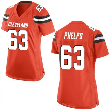 Women's Nike Cleveland Browns Lonnie Phelps Alternate Jersey - Orange Game