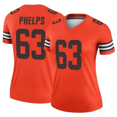 Women's Nike Cleveland Browns Lonnie Phelps Inverted Jersey - Orange Legend