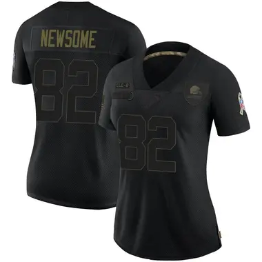 Women's Nike Cleveland Browns Ozzie Newsome 2020 Salute To Service Jersey - Black Limited