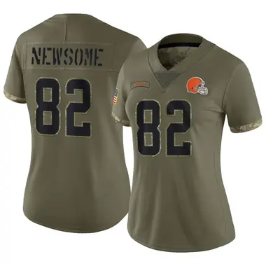 Women's Nike Cleveland Browns Ozzie Newsome 2022 Salute To Service Jersey - Olive Limited