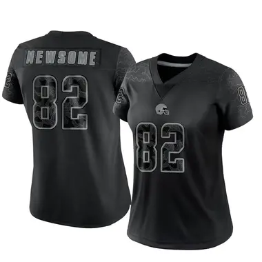 Women's Nike Cleveland Browns Ozzie Newsome Reflective Jersey - Black Limited