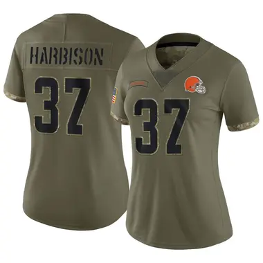 Women's Nike Cleveland Browns Tre Harbison 2022 Salute To Service Jersey - Olive Limited