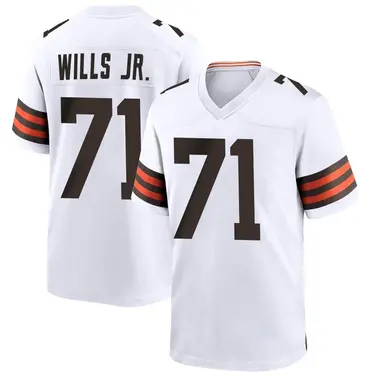 Jedrick Wills Jr. Cleveland Browns Fanatics Authentic Player-Issued #71  Throwback Jersey from the 2021 NFL Season - White